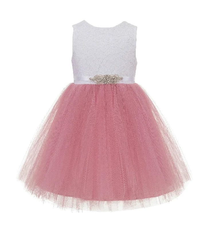 Dusty Rose / White Sash