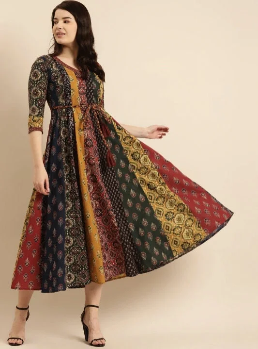 Traditional Print Indian Anarkali Dress