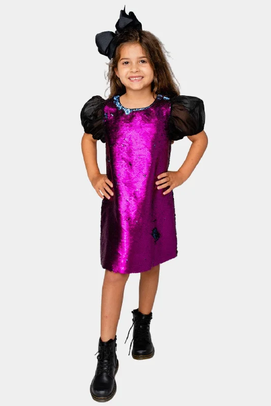 Gigi Sequin Girls Dress - Barbie