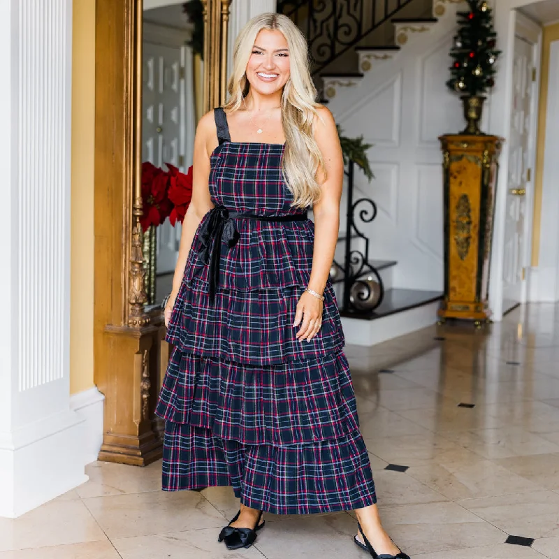 Glimpse of Grace Dress, Navy