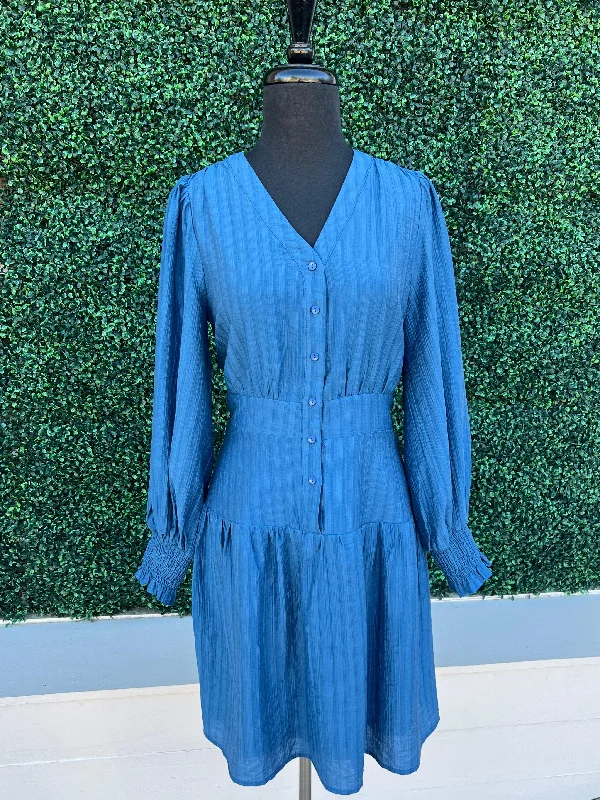 Hourglass Dusty Blue Dress