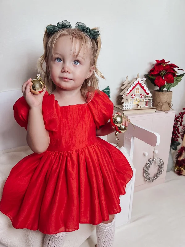 Lucy Baby Girls Red Christmas Dress