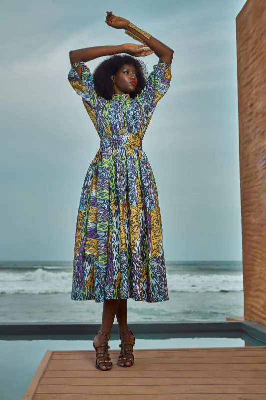 MIYA Mandarin Collar Dress