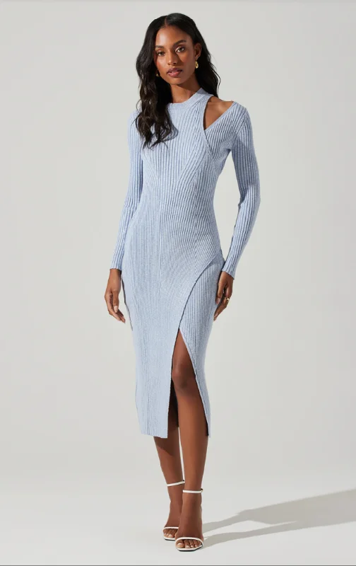 Vasanta Sweater Dress Blue Space Dye