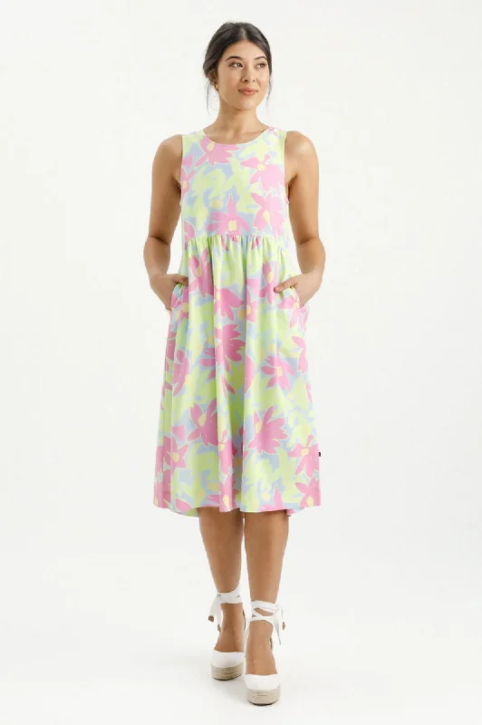Vita Dress - Lime Daisies