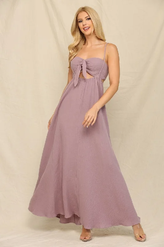Waffle Gauze Strap Inner Tie Top and Dress Set