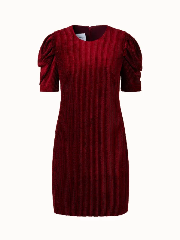 Washed Viscose Corduroy Dress