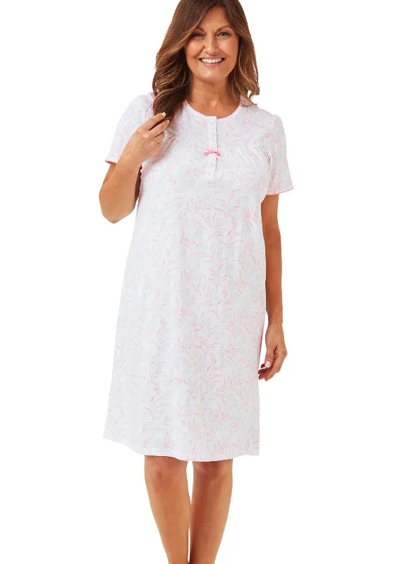 Marlon Floral Print Nightdress, Pink Tunics Bestseller popular