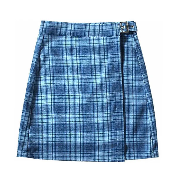 Sweet Dress Code Plaid Skirt Tunics Long Elegant