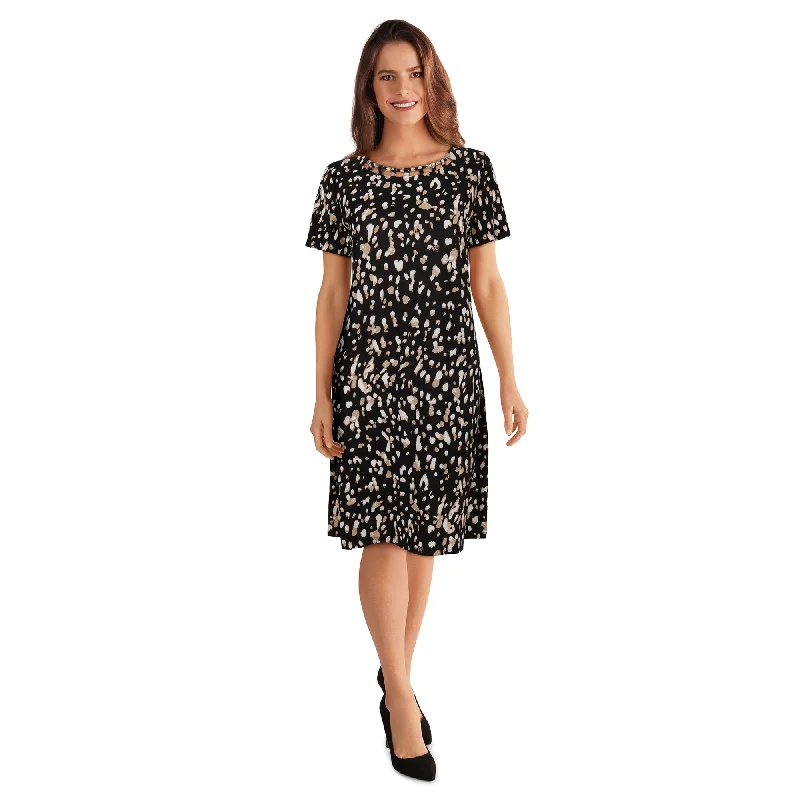 Classic Editions Women's Short Sleeve Printed Dress Tunics Versatile functional