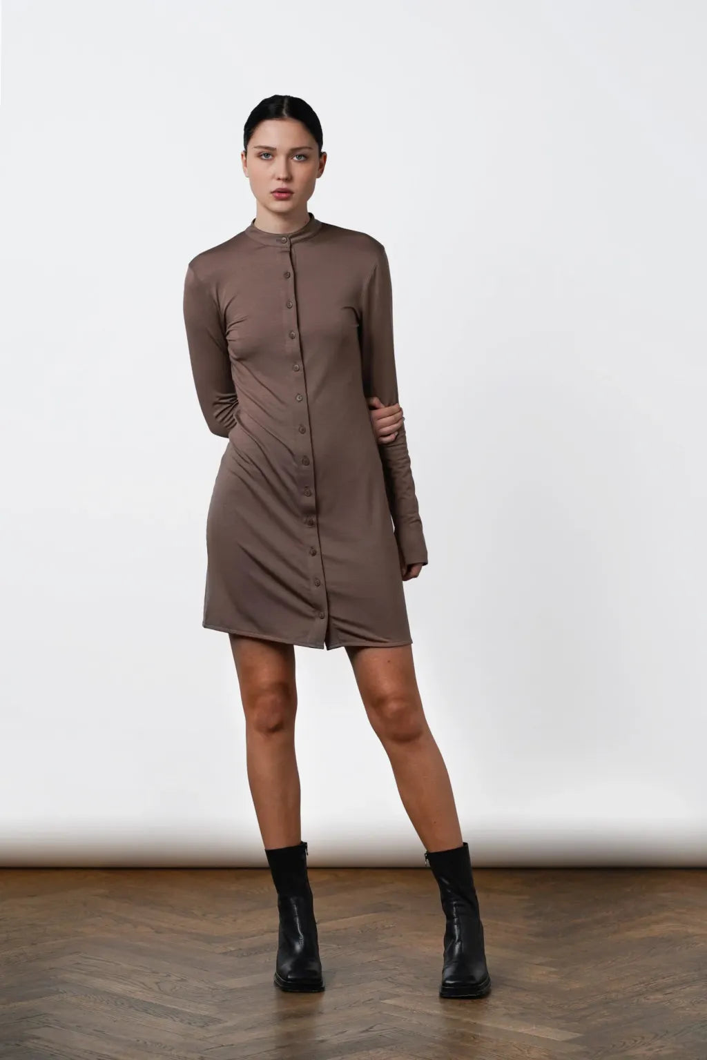 Coline Dress Deep Taupe Tunics Business professional