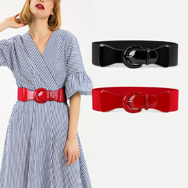 Women Wide Stretchy Cinch Belt Drss Elastic Waist Belts For Women Dress by JASGOOD Tunics Evening elegant