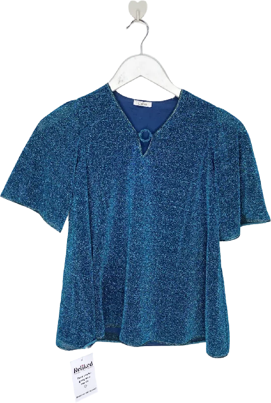 Oséree Blue Glitter V Neck Cover Up Dress  2 -4Years Tunics Hiking breathable